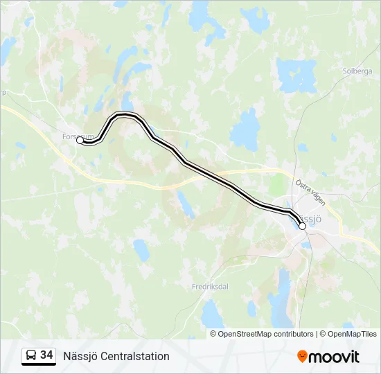 34 Bus Line Map