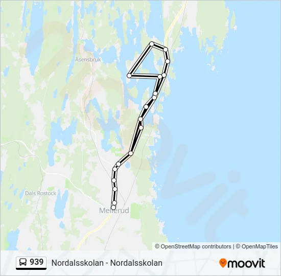 939 Bus Line Map