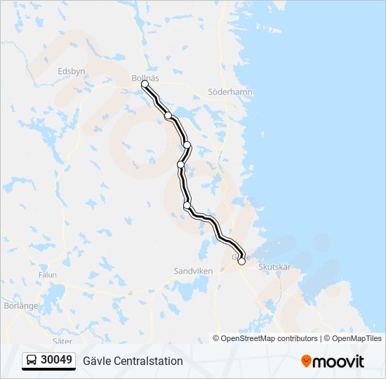 30049 bus Line Map