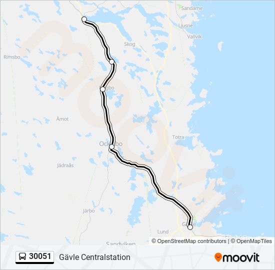 30051 bus Line Map