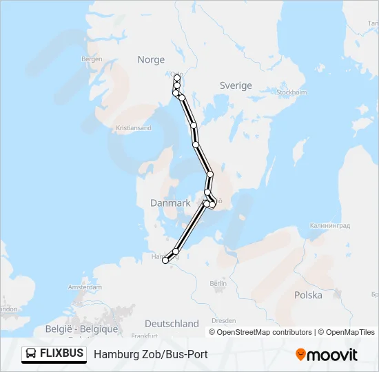 FLIXBUS Bus Line Map