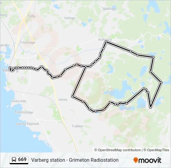 669 Bus Line Map