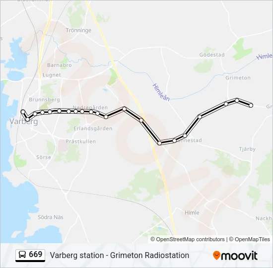 669 Bus Line Map
