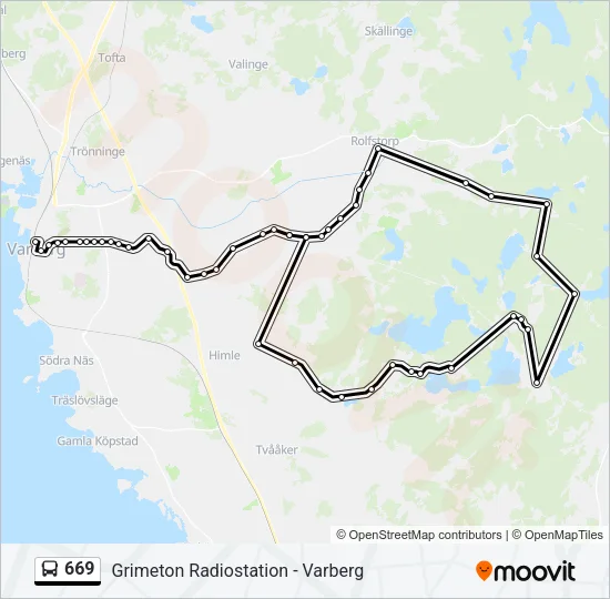 669 Bus Line Map