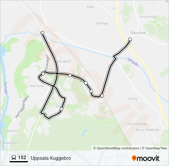 152 Bus Line Map