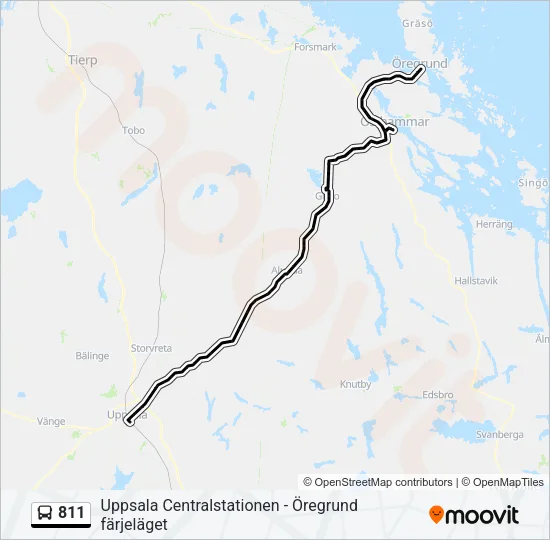 811 Bus Line Map
