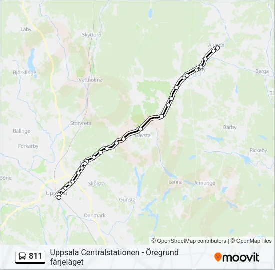 811 Bus Line Map