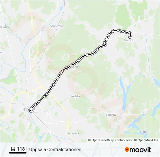 118 Bus Line Map