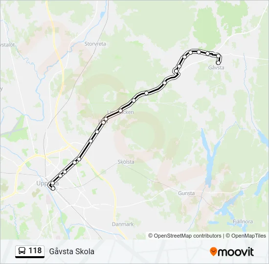 118 Bus Line Map