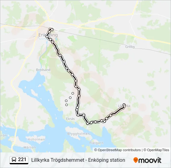 221 Bus Line Map