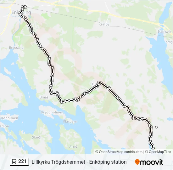 221 Bus Line Map