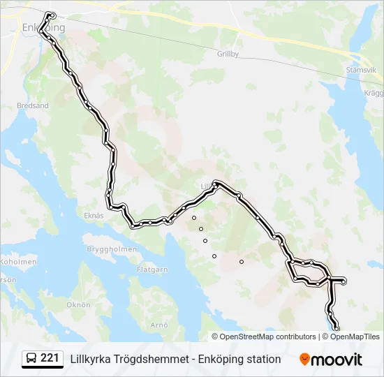 221 Bus Line Map