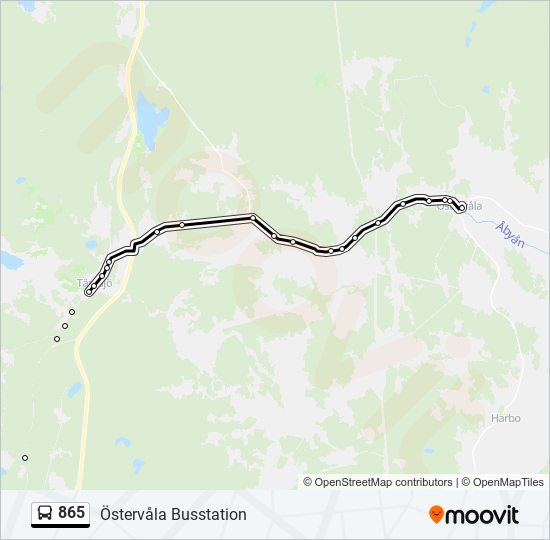 865 bus Line Map