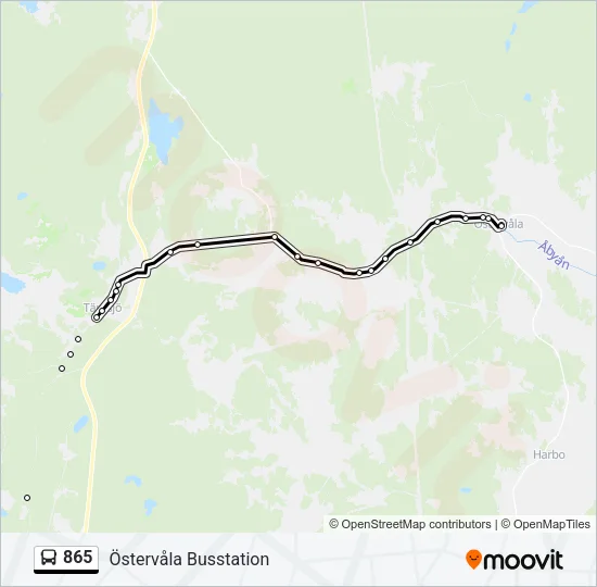 865 Bus Line Map