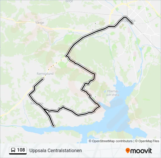 108 Bus Line Map