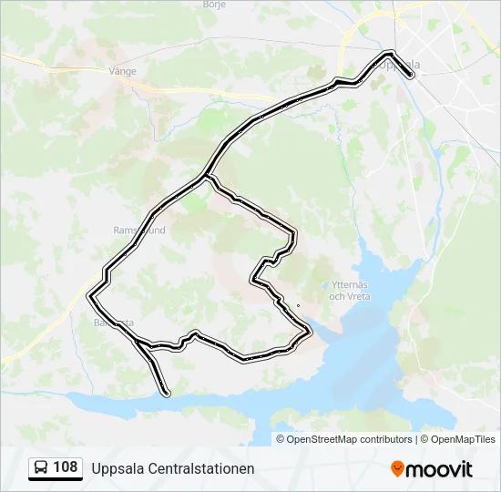 108 Bus Line Map