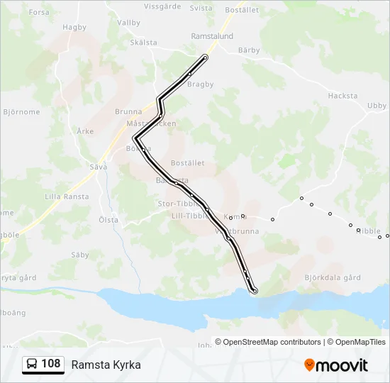 108 Bus Line Map