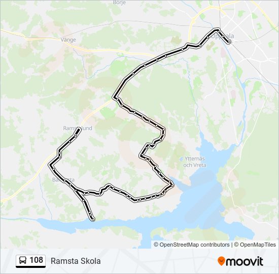 108 bus Line Map