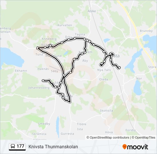 177 bus Line Map