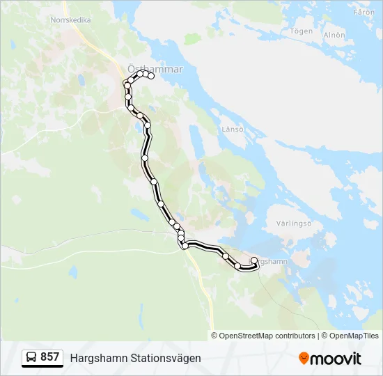 857 Bus Line Map