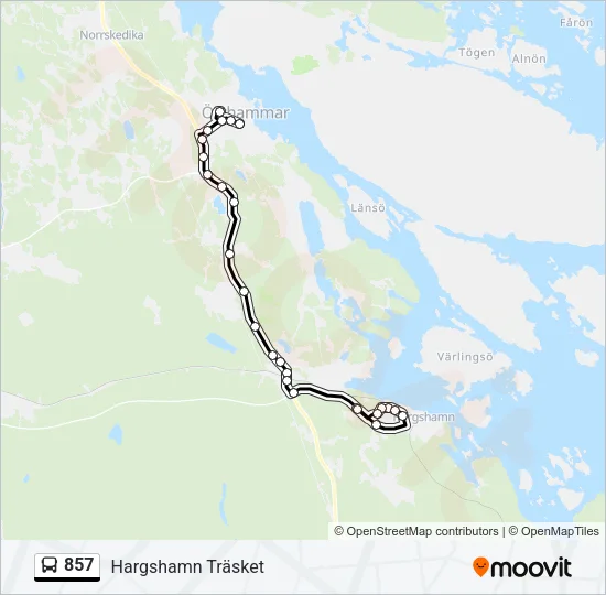 857 Bus Line Map