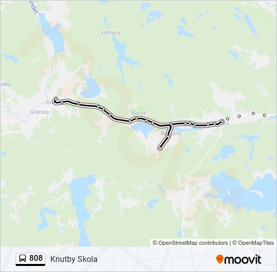 808 bus Line Map