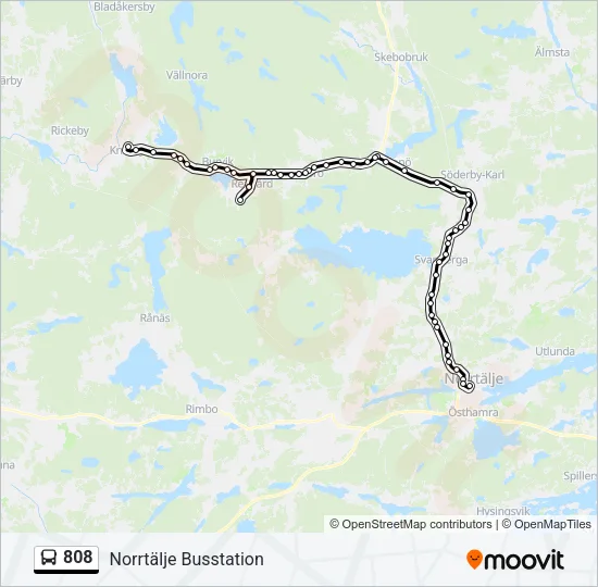 808 Bus Line Map