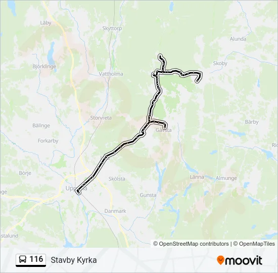 116 Bus Line Map