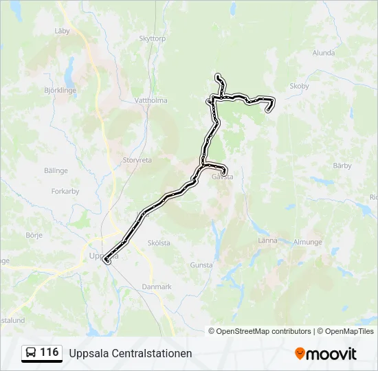 116 Bus Line Map