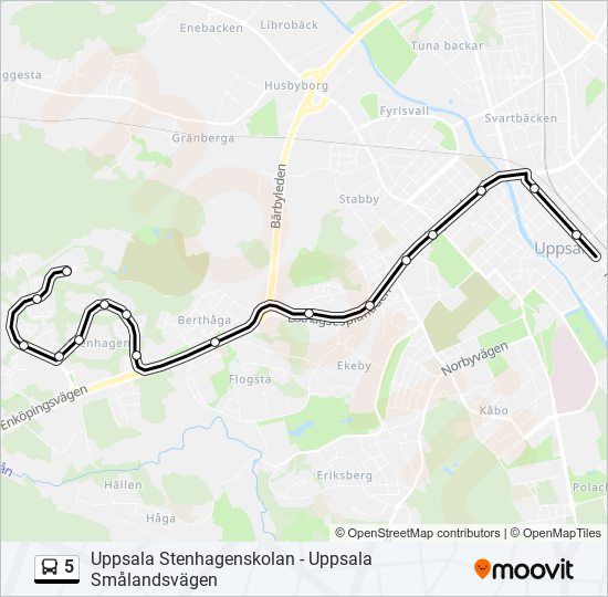 5 bus Line Map