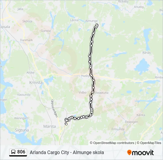 806 Bus Line Map