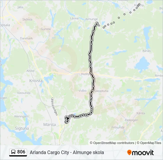 806 Bus Line Map