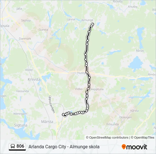 806 Bus Line Map