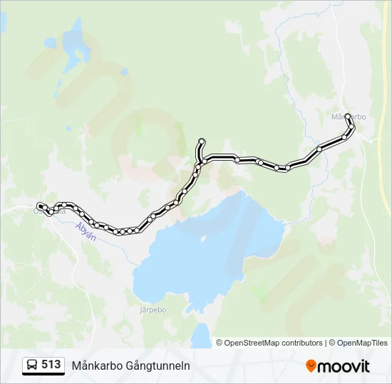513 Bus Line Map