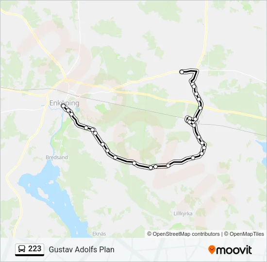 223 Bus Line Map