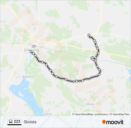 223 bus Line Map