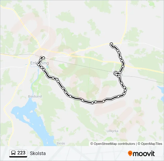 223 Bus Line Map