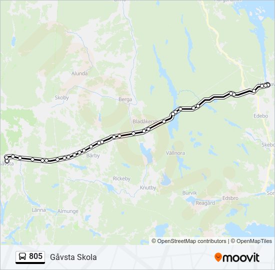 805 bus Line Map