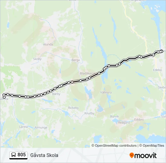 805 Bus Line Map