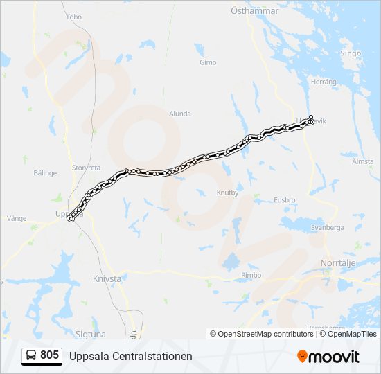 805 bus Line Map