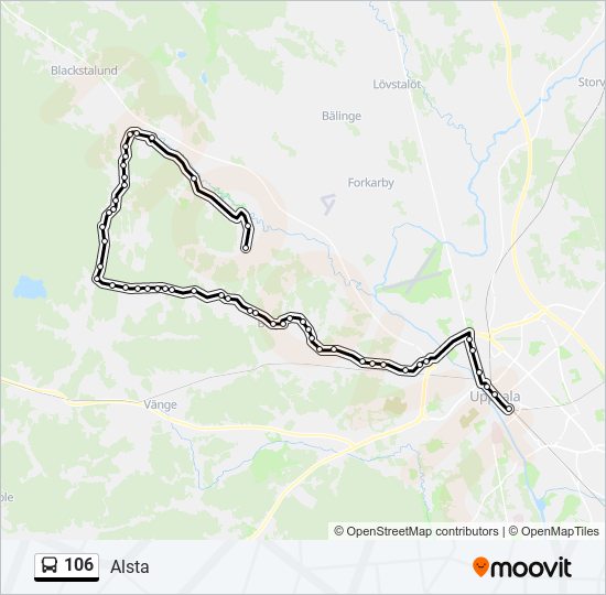 106 bus Line Map