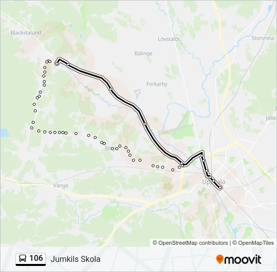 106 Bus Line Map