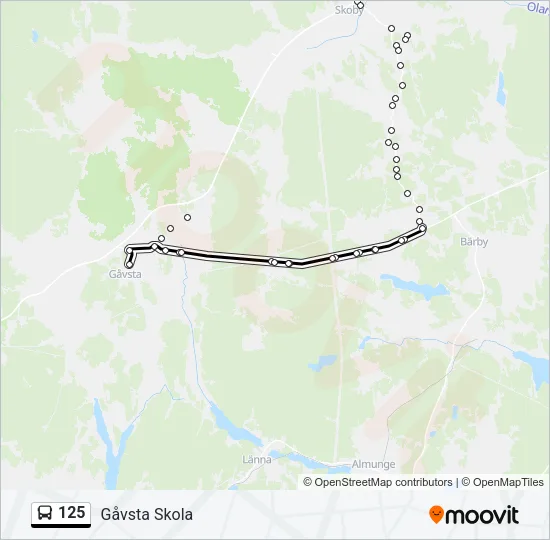 125 Bus Line Map