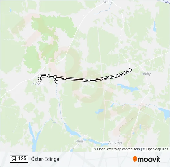 125 Bus Line Map