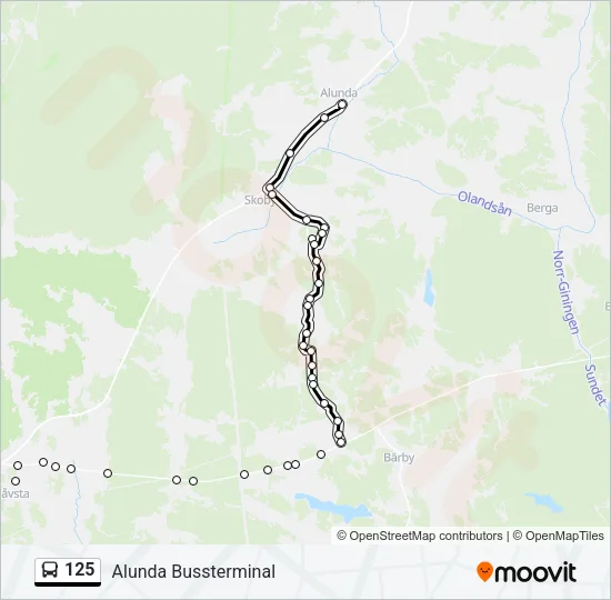 125 Bus Line Map