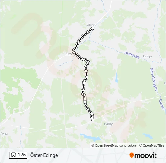 125 Bus Line Map