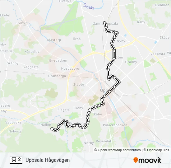 2 Bus Line Map