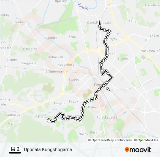 2 Bus Line Map
