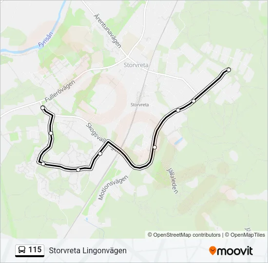 115 Bus Line Map