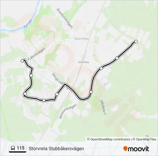 115 Bus Line Map